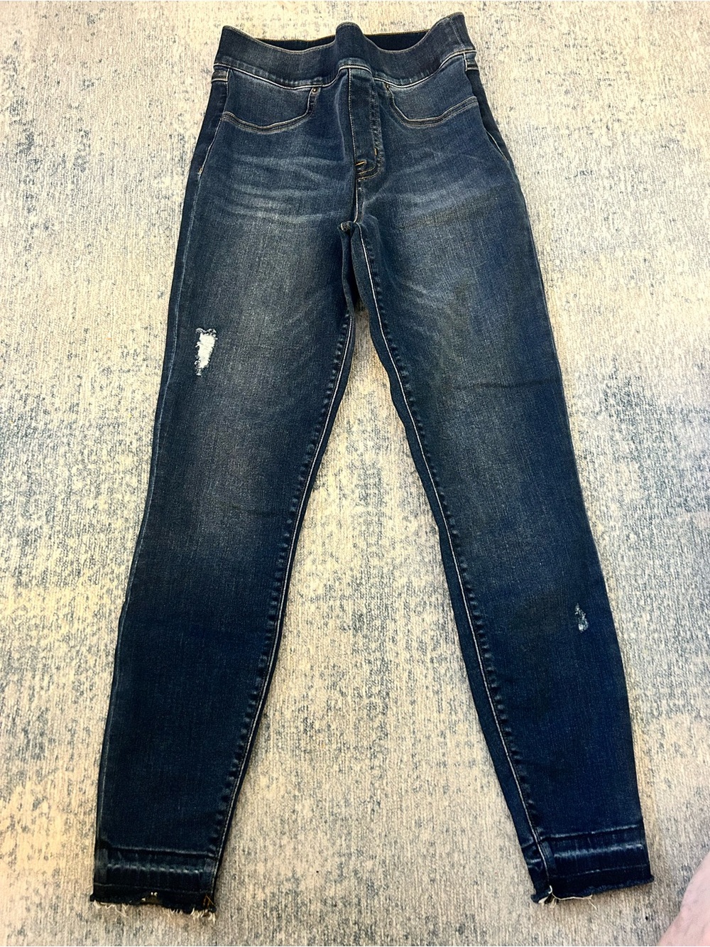 Dark Wash Women's Stretch Skinny Jeans - Spanx- size Small / Petite